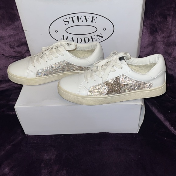 Steve Madden Star Rhinestone Sneakers - Picture 3 of 9